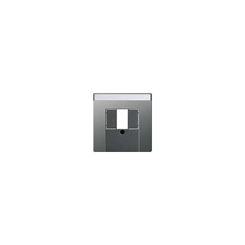 Bild: Gira Abdeckung TAE+USB mit B-Feld 0876600 System 55 Farbe Edelstahl