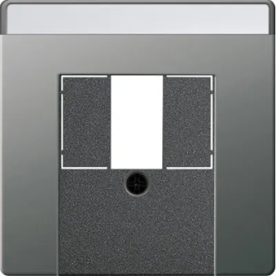 Gira Abdeckung TAE USB Zentralplatte 0876600 | System 55 | Unterputz | Edelstahl | Kunststoff | IP20