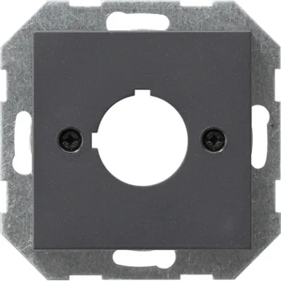 GIRA Abdeckung mit Tragring 027228 | Zentralplatte System 55 | Ø 22,5 mm | Unterputz | Schraubbefestigung | anthrazit