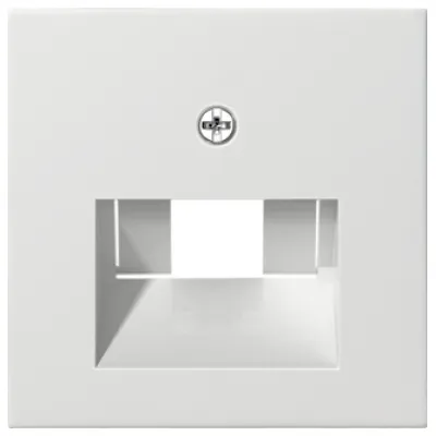 Gira Zentralplatte 027027 | UAE IAE ISDN Abdeckung | System 55 | Unterputz | Kunststoff | matt | reinweiß RAL 9010