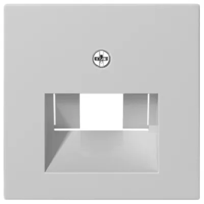GIRA Zentralplatte UAE/IAE Abdeckung 0270015 | Netzwerk Anschlussdose | System 55 | grau matt | Kunststoff | Unterputz