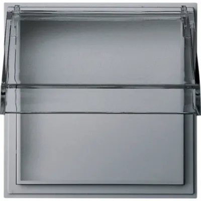 GIRA Adapterrahmen 040965 | Zwischenrahmen TX_44 | Klappdeckel transparent | IP44 Unterputz | System 55 | Aluminium