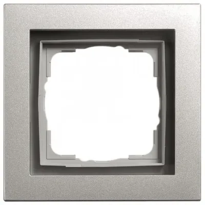 Gira Adapterrahmen 1-fach 1253651 | TX_44 Einsatz | ITS 30 Profilgehäuse | Kunststoff | IP20 | Aluminium