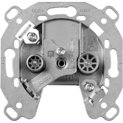 GIRA Antennensteckdose GEDU 10 004100 | 2-fach Sat/BK/terrestrisch | 10 dB | Kabelmodem geeignet