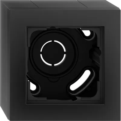 GIRA Aufputzgehäuse 1-fach 106109 | Abdeckrahmen E2 | Schwarz matt | Kunststoff | IP20 | schlagfest | halogenfrei