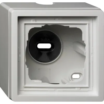 GIRA Aufputzgehäuse 1-fach 0061112 | Flächenschalter | Kunststoff | glänzend | mit Abdeckrahmen | IP20 | reinweiß