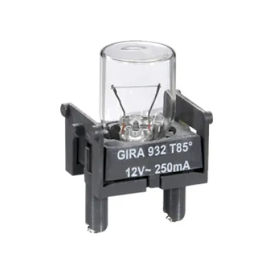GIRA Beleuchtungselement 093200 | Glühlampe 12V 240mA | Einsatz für Lichtsignal Aufputz Unterputz | Zubehör Schalter