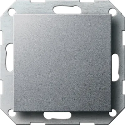 Gira Blindabdeckung mit Tragring 026826 | System 55 | Zentralplatte | Unterputz | Aluminium | Schraubbefestigung