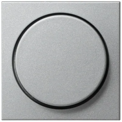 Gira Abdeckung Drehdimmer 065026 System 55 | Dimmer-Knopf | Klemmbefestigung | Alu | IP20 | halogenfrei | Aluminium
