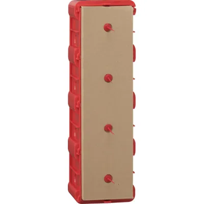 Gira Einbaudose 4-fach 289400 | Unterputzdose E22 | für Mauerwerk | flacher Einbau | Kunststoff | rot