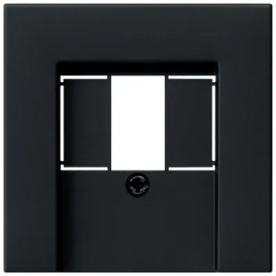 GIRA Abdeckung TAE USB 0276005 | Zentralplatte System 55 | Schwarz matt | Unterputz | Kunststoff | IP20 | halogenfrei