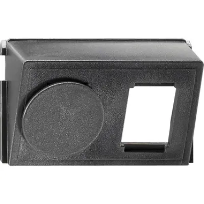 GIRA Einsatz Datenhaube AMP-ACO 003900 | Zentralplatte Modular Jack Cat.5 | 2-fach | Kunststoff | schwarz | halogenfrei