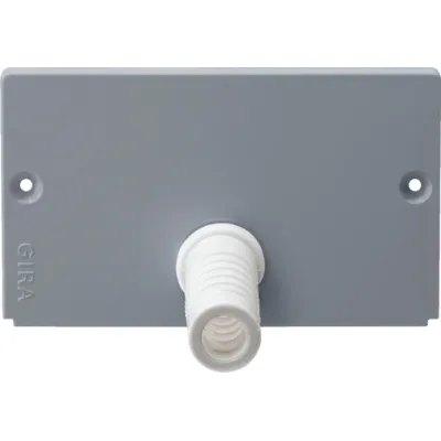 GIRA Endkappe Profil 55 135828 | Zugentlastung integriert | Aluminium | für 3x1,5mm² | vertikal | grau