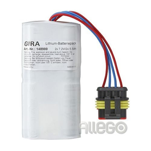 Bild: Gira Ersatz-Batterie Li.2x7,2 V Zubehör 148900
