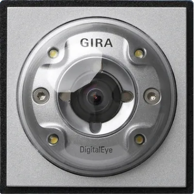 GIRA Farbkamera 126565 für Türstation TX_44 | Bus-System | Einbau | 100° Weitwinkel | Farbe PAL | Aluminium