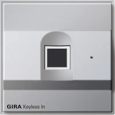 GIRA Fingerprint-Leseeinheit Keyless In 261765 | Zutrittskontrollsystem | Unterputz | biometrisch | IP20 | Aluminium