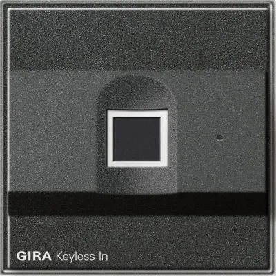 GIRA Fingerprint-Leseeinheit Keyless In 261767 | Zutrittskontrolle biometrisch | Unterputz | IP20 | TX_44 | anthrazit
