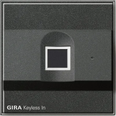 GIRA Fingerprint-Leseeinheit Keyless In 261767 | Zutrittskontrolle biometrisch | Unterputz | IP20 | TX_44 | anthrazit