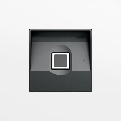 GIRA Fingerprintmodul 5551902 | Keyless In System 106 | Zutrittskontrolle biometrisch | Unterputz | Aluminium | IP44