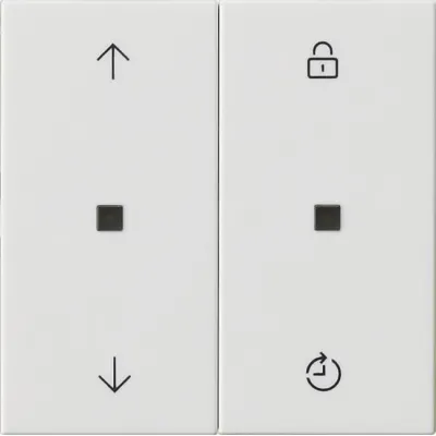 GIRA eNet Funk Bedienaufsatz 549203 | Memory Pfeilsymbole | System 55 | Jalousie Dimmer Schalter | reinweiß glänzend