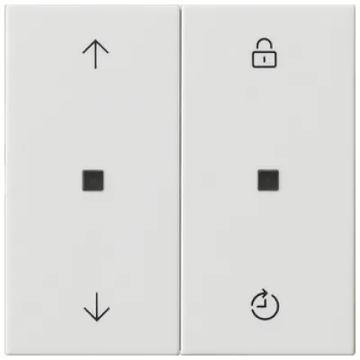 GIRA eNet Funk Bedienaufsatz 549203 | Memory Pfeilsymbole | System 55 | Jalousie Dimmer Schalter | reinweiß glänzend