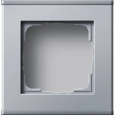 GIRA Aufputzgehäuse 1-fach Aluminium 136126 | Profil 55 | IP21 | mit Abdeckrahmen senkrecht/waagerecht