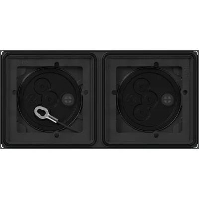 GIRA Gehäuse 2-fach flächenbündig 551200 | System 106 | Unterputz | 106,5x213x25,35 mm | anthrazit | Metalllegierung