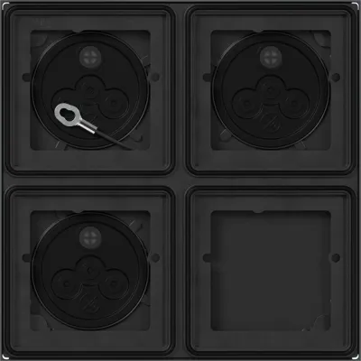 GIRA Gehäuse 2x2-fach flächenbündig 551800 | System 106 | 4-fach Einbau | 213x213x25,35 mm | Metall | anthrazit