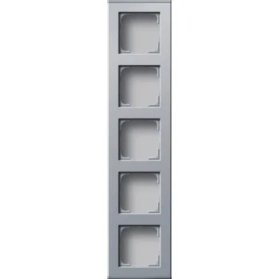 GIRA Aufputzgehäuse 5-fach | Profil 55 Aluminium | vertikal/waagerecht | IP20 | mit Abdeckrahmen