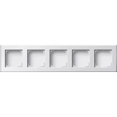 GIRA Aufputzgehäuse 5-fach Profil 55 136427 | Aluminium | IP21 | reinweiß | vertikal & waagerecht montierbar