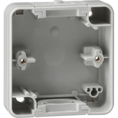 GIRA Gehäuse-Unterteil 006135 | 1-fach Aufputz | IP44 | Kunststoff Thermoplast | quadratisch | grau