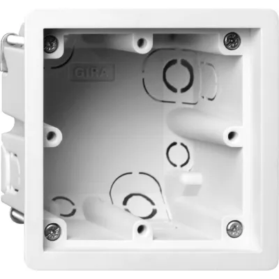 GIRA Gerätedose 1-fach 289600 | E2/E22 | Hohlwandmontage | 84x84x60,5mm | Kunststoff | IP20 | weiß