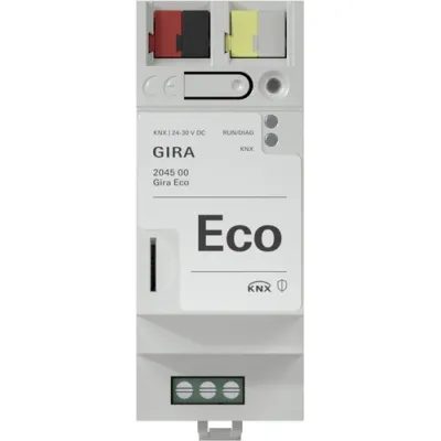 GIRA Datenschnittstelle Eco KNX REG 204500 | Ethernet | 2TE | RS485 | Lastmanagement | LED-Anzeige | IP20