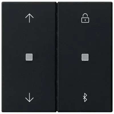 GIRA Jalousie- und Schaltuhr System 3000 | 5367005 | Bluetooth Steuerung | Zeitschaltuhr | System 55 | Schwarz matt