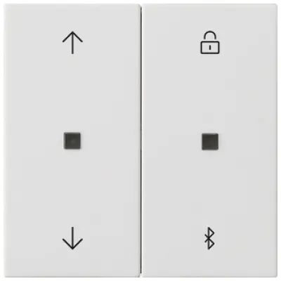 GIRA Jalousie- und Schaltuhr 536727 | System 3000 Bluetooth® | Bedienaufsatz Pfeilsymbole | System 55 | weiß seidenmatt