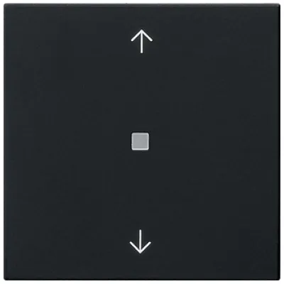 GIRA KNX RF Bedienaufsatz 5105005 | 1-fach | System 55 | Tastwippe Pfeile | Schwarz matt | Kunststoff