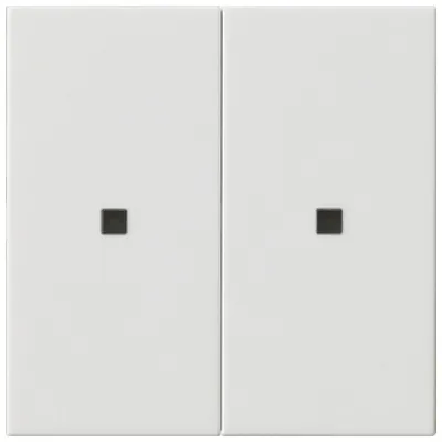 GIRA KNX RF Bedienaufsatz 2-fach 510703 | System 55 | Funk-Bedienung | Temperaturfühler | Reinweiß | Kunststoff
