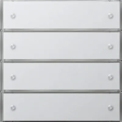 GIRA KNX Tastsensor 3 Komfort 4-fach 2034112 | Flächenschalter, Reinweiß glänzend, UP, Temperatursensor, IP20