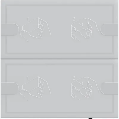 GIRA KNX Tastsensor 4 Komfort 2fach 5002028 | Unterputz | 2 Tasten | LED-Anzeige | Busankoppler | anthrazit