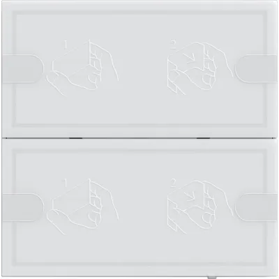 GIRA KNX Tastsensor 4 Komfort 2-fach 5002003 | Busankoppler | LED-Anzeige | Unterputz | Demontageschutz | weiß