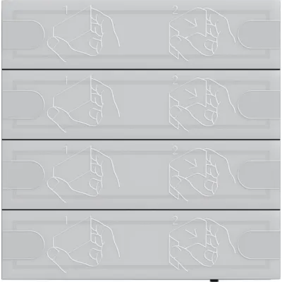 GIRA KNX Tastsensor 4 Komfort 5004028 | 4-fach | Unterputz | LED | Demontageschutz | Aluminium | anthrazit