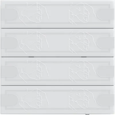 Gira KNX Tastsensor 4 Komfort 5004003 | 4-fach | Unterputz | LED-Anzeige | Busankoppler | Diebstahlschutz | weiß