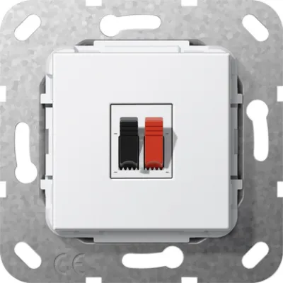 Gira Lautsprecher Anschlussdose 1-fach Unterputz | System 55 | Steck-/Schraubklemmen | Reinweiß glänzend | IP20