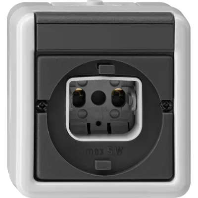 Gira Lichtsignal Aufputz 016130 | Bajonettverschluss | IP44 | komplett | für WG-Installationen | grau