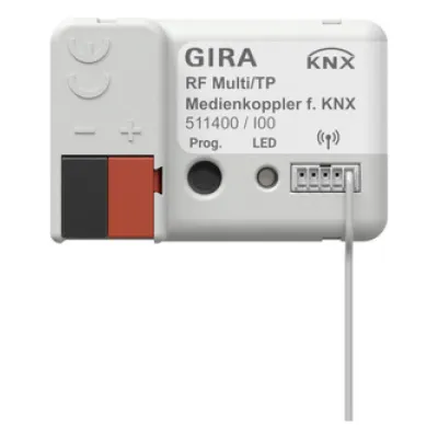 GIRA RF Multi/TP Medienkoppler 511400 | KNX Secure | Funk & TP Schnittstelle | Unidirektional/bidirektional | Unterputz