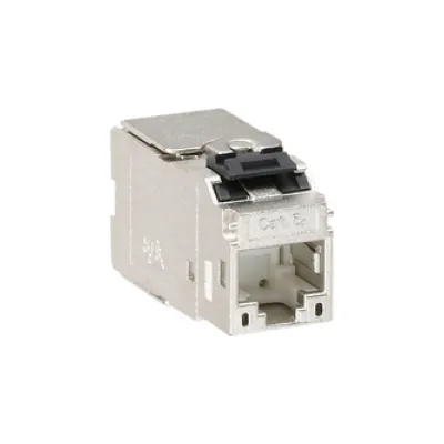 GIRA Modular Jack RJ45 Buchse Cat 6A 574000 | Tragring | IP20 | Staubschutz | Unterputz | Weiß