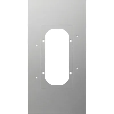 GIRA Montageplatte 2-fach 129700 | Türsprechanlagen Abdeckung | Aluminium | Unterputz | 130x253 mm | Silber