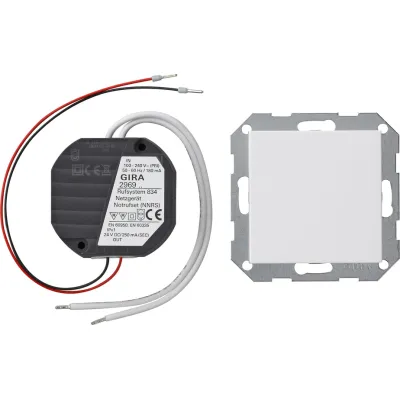 GIRA Netzgleichrichter UP 250mA 296903 System 55 | Netzteil Unterputzdose | Zubehör Notrufset | Thermoplast | weiß