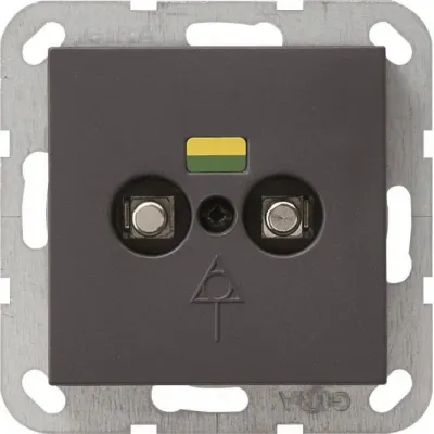 GIRA Potenzialausgleichsdose 040528 | System 55 | 2-fach Steckdose | Unterputz | anthrazit | für medizinische Geräte