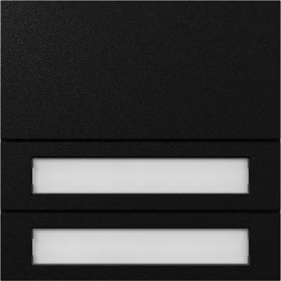 GIRA Ruftastenmodul 2-fach 5532925 | System 106 | Bus-System | vandalismussicher | kratzfest | Außeneinsatz | schwarz